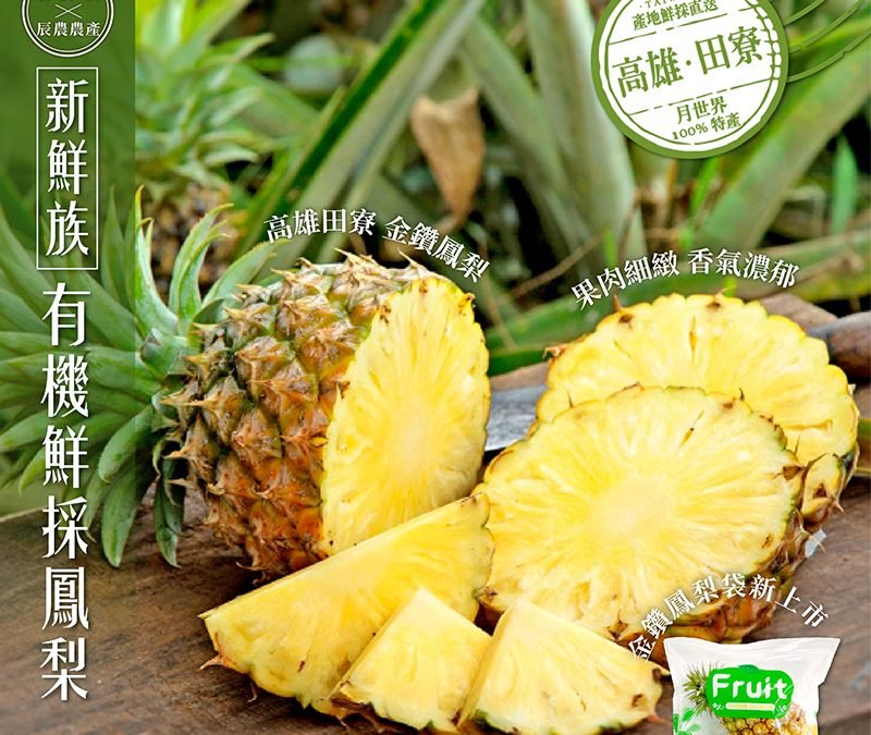 【新品上市】新鮮族X辰農農產—有機鮮採鳳梨